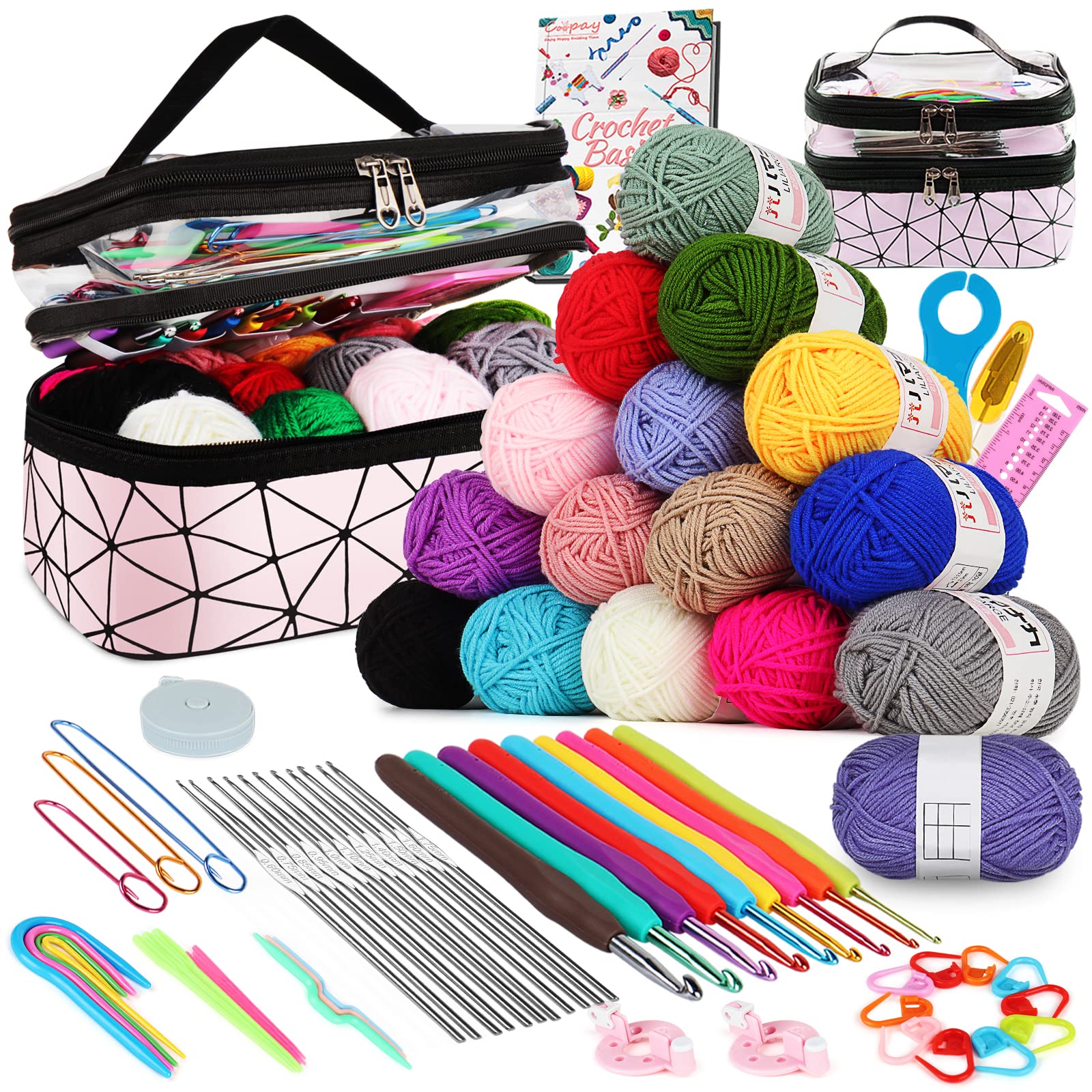 HASTHIP® 105PCS Crochet Starter Kit HASTHIP® 105PCS Crochet Starter Kit